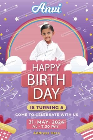Birthday Invitation Card BIC001 English