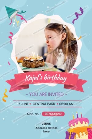 Birthday Invitation Card BIC004 English