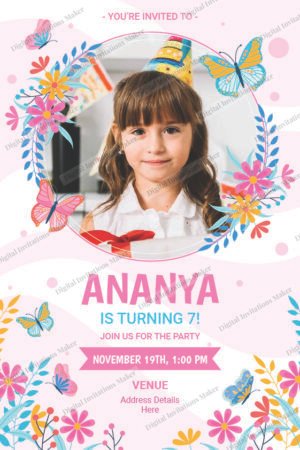 Birthday Invitation Card BIC007 English