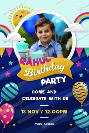 Birthday Invitation Card BIC009 English