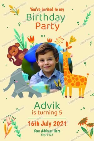 Birthday Invitation Card BIC014 English