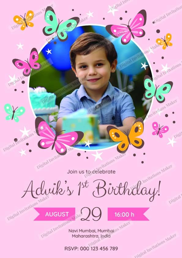 Birthday Invitation Card BIC015 English