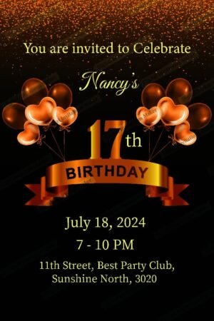 Birthday Invitation Card BIC025 English