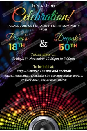 Birthday Invitation Card BIC026 English