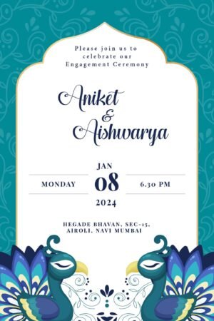 Engagement Invitation Card English EICE001