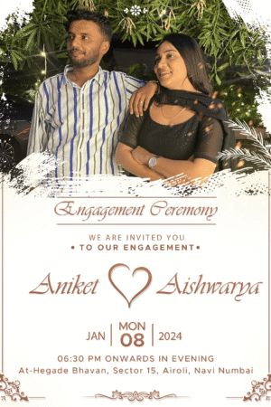 Engagement Invitation Card English EICE002