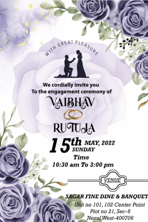 Engagement Invitation Card English EICE004