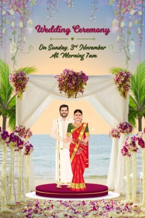 South Indian Wedding Caricature Invitation Video WCIV0026