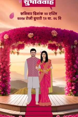 Maharashtrian Wedding Caricature Invitation Video WCIV0012