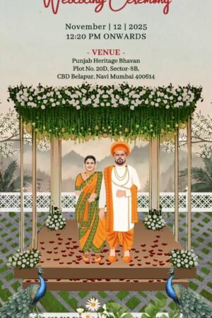 Maharashtrian Wedding Caricature Invitation Video WCIV0030