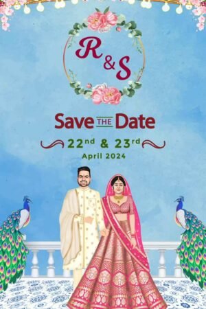 Save The Date Invitation Card English STDICE001