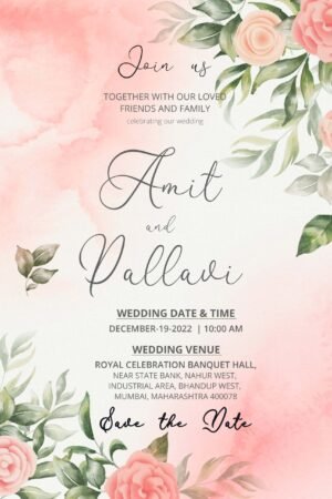 Wedding Invitation Card English WICE002