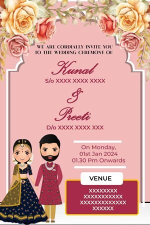 Wedding Invitation Card English WICE005