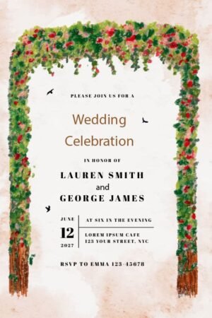Wedding Invitation Card English WICE009